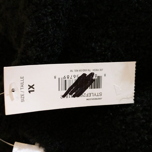 Joe Fresh| NWT Black Crew Neck Sweater Some Recycled Materials - Picture 8 of 13